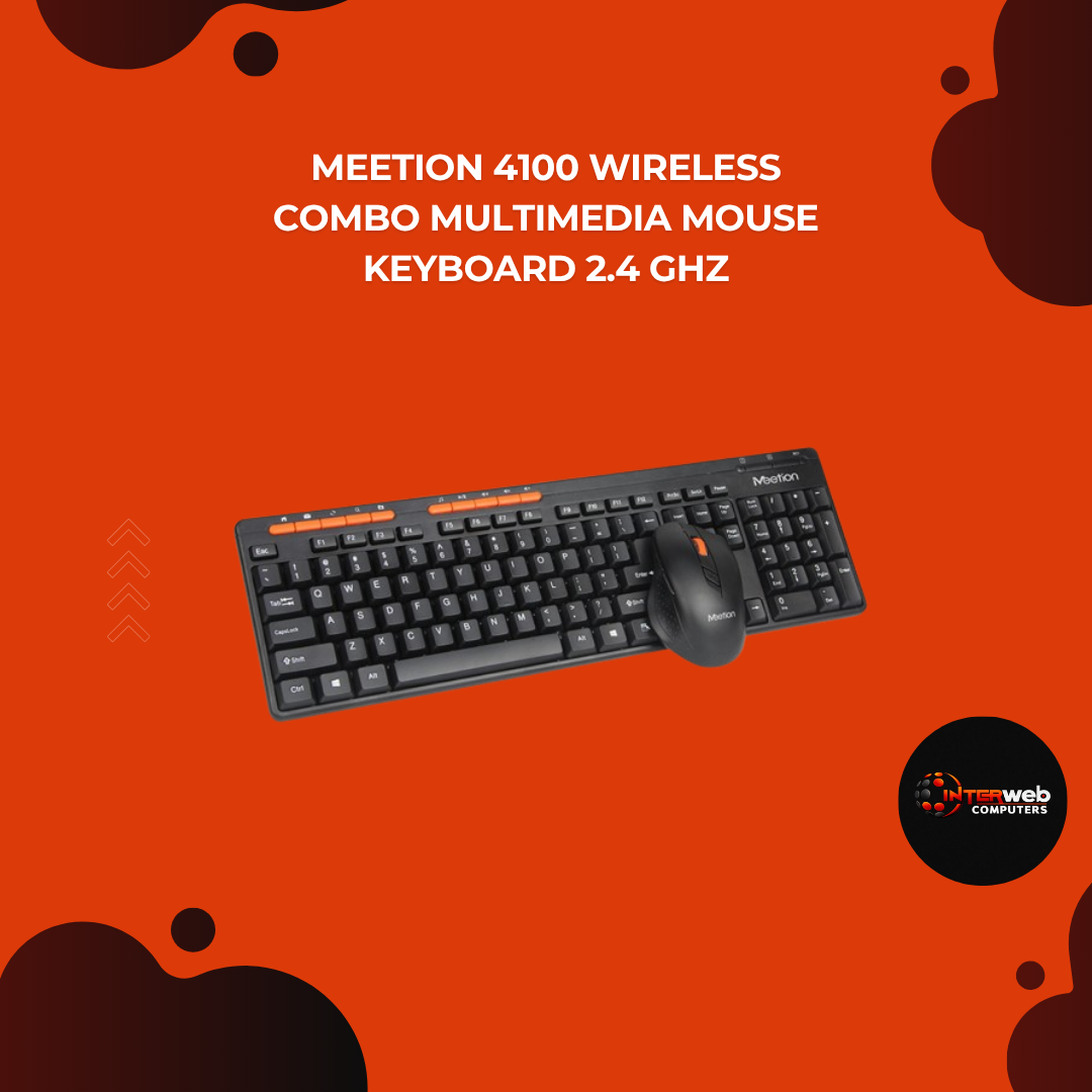 Meetion 4100 Wireless Combo Multimedia Mouse Keyboard 2.4 GHz